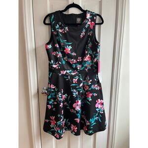 Vince Camuto Scuba Fit & Flare Midi Dress | Wrinkle-Resistant | Plus Size 14